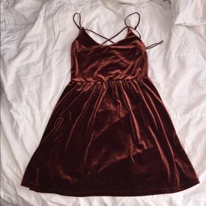 Velvet mini strap dress M